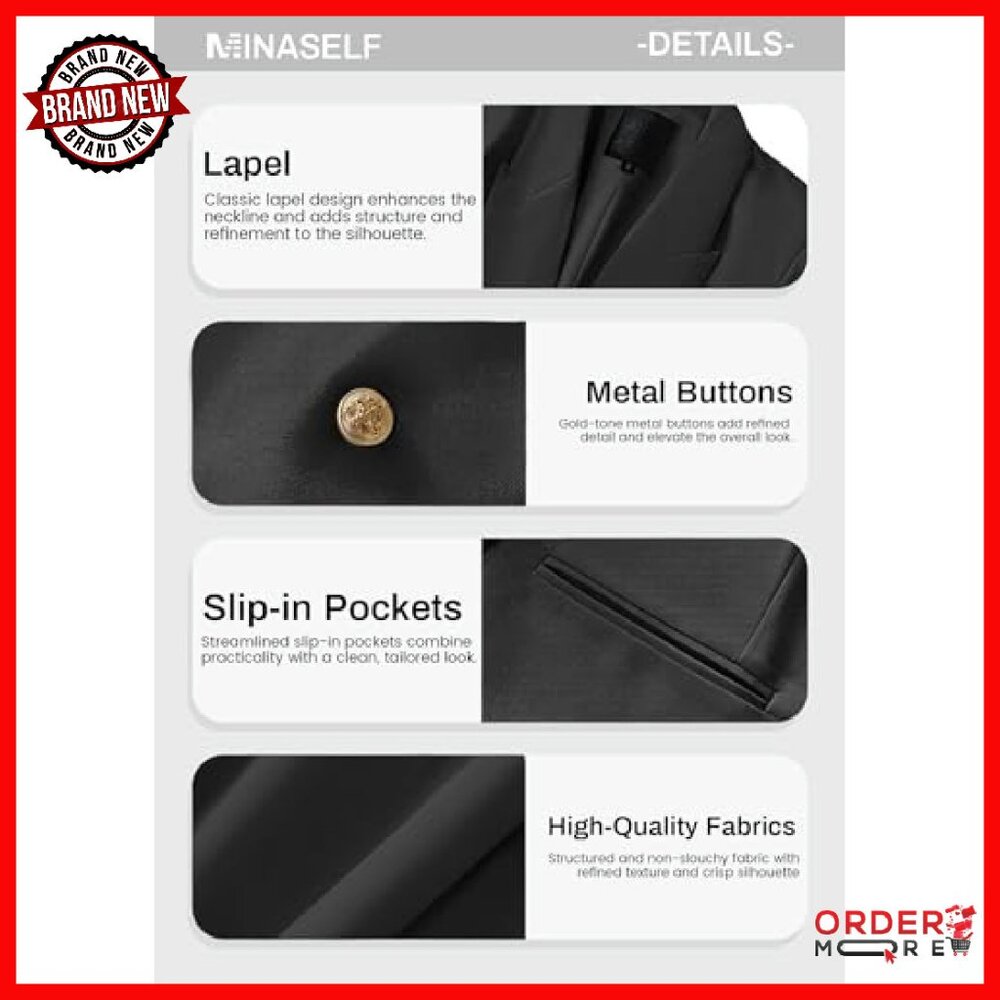 Oversized Double Breasted Blazer Work Jacket Prof… - image 7